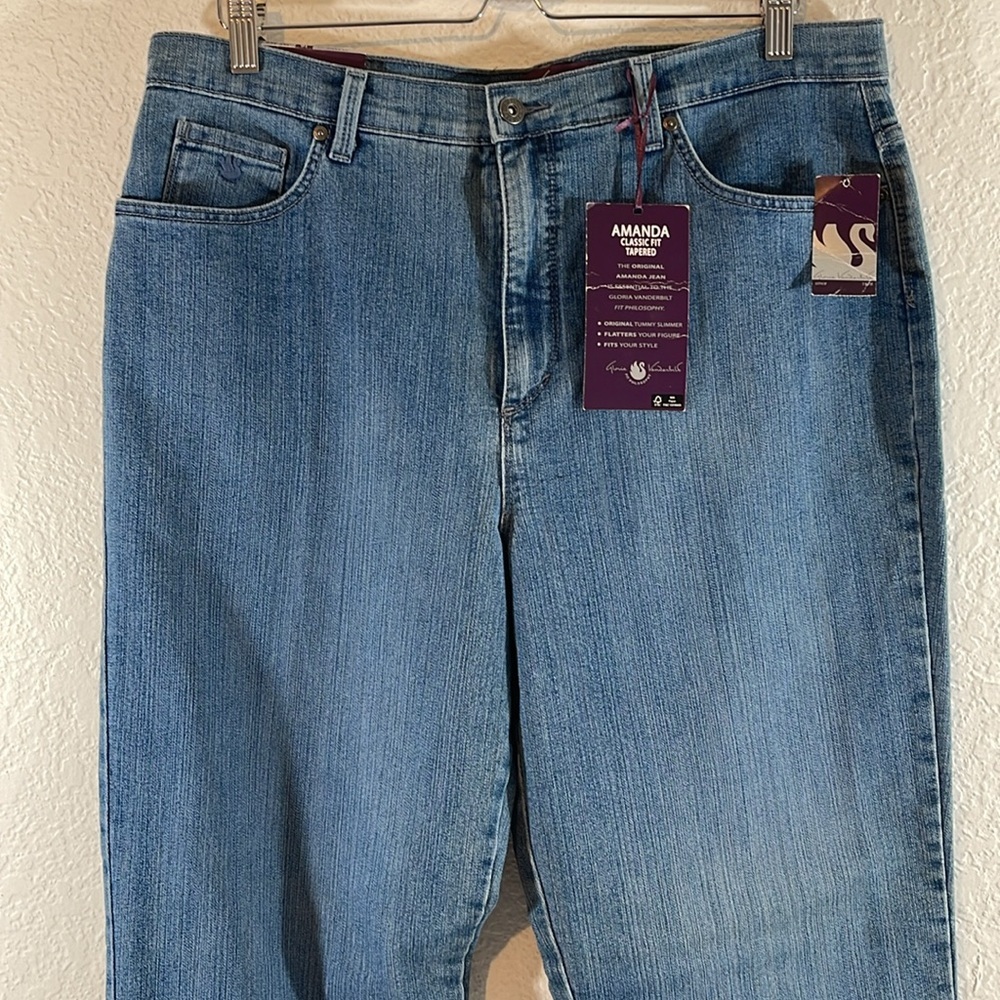 GLORIA VANDERBILT Amanda Classic Fit Ultra Stretch Tummy Slimmer Jeans Sz 16 NEW - Picture 3 of 11